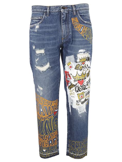 dolce gabbana jeans fashion rep men|dolce and gabbana embellished jeans.